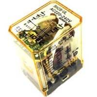 Relay trung gian RH2B series, Idec RH2B-ULAC220-240, 8 chân dẹp lớn, có đèn, 10A/220V AC