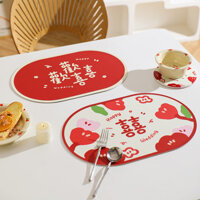 Relic Huaxi Da Placemat Phong Cách Thảm Chống Thấm Nước Thảm Để Bàn Thảm Cách Nhiệt Thảm Nồi Coaster Western Placemat.
