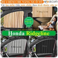 Rèm che nắng xe ô tô Honda Ridgeline Vải lụa cao cấp thanh ray gắn nam châm keo - OTOALO