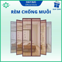 Rèm Chống Muỗi Cửa Chính 100x220cm Màu Nâu - Dán Tường Chất Liệu Polyester - Hayaki