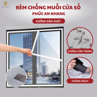 Rèm Chống Muỗi Cửa Sổ 150x180cm Màu Xám - Dán Tường Chất Liệu Polyester Chống Cháy - Phúc An Khang