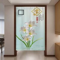 Rèm cửa cây hươu tre phòng ngủ 200 rèm cửa chia dài hoa Trung Quốc chim phòng tắm nhà bếp 150 vách ngăn ngắn rèm treo nền bao gồm cột