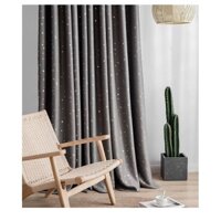 Rèm cửa dán tường, màn cửa chống nắng cách nhiệt không cần khoan đục họa tiết ngôi sao