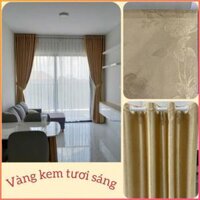 Rèm cửa giá rẻ-Chống nắng tốt-Nhiều màu,kích thước - Vàng kem - Rộng 1m x Cao 1,3m