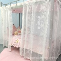 Rèm cửa giường tầng dưới rèm cửa lưới chống muỗi giường tầng trên rèm cửa lưới công chúa giường tầng trên rèm lưới điện giường học sinh rèm cửa lưới vải ngôi sao Instagram