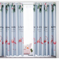Rèm cửa khoen lỗ con hạc chống nắng, decor phòng - H1