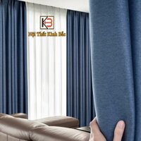 [Rèm Cửa Màu Xanh KB03] Rèm vải thô bố dệt 5 lớp,rèm cửa dày đẹp,Cản nắng 100%