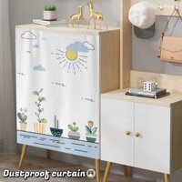 Rèm Cửa Tủ Giày Dép Bằng Vải Chống Bụi Khóa Dán Tiện Lợi