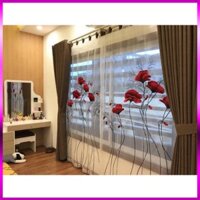 Rèm cửa voan thêu tay (mẫu hoa 15)