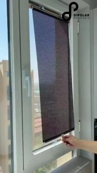 Rèm Cuốn Chống Nắng Cửa Sổ Nhựa PVC Gọn Nhẹ Tự Cuốn, Bạt Che Nắng Tự Cuốn Gắn Cửa Kính Có Thể Cuộn Lại Dễ Lắp Đặt