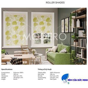Rèm cuốn Hàn Quốc hãng Modero mã Floral