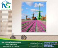 Rèm cuốn in tranh – chủ đề hoa Lavender- mã AS 7840