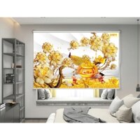 Rèm Cuốn Không Khoan In Cây Kim Tiền Tượng Trưng Cho Sự Tài Lộv Và May Mắn Giá Tốt Nhất