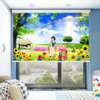 Rèm Cuốn Trường Học 3D Họa Tiết Bạch Tuyết và Bảy Chú Lùn Dễ Thương Trang Trí Góc Học Tập Giá Rẻ