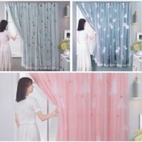 RÈM DÁN TƯỜNG HAI LỚP KHÔNG CẦN THANH TREO ( NHIỀU MẪU )