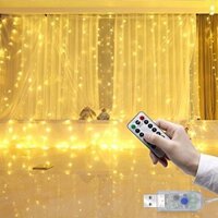Rèm dây đèn LED USB trang trí nhà cửa/Noel/Giáng Sinh/ Lễ Tết/Sinh Nhật/Hallowen