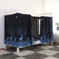 [Rèm giường] Rèm giường đơn [Gửi Vòng treo và dây thừng] Rèm giường đơn vải che nắng Rèm giường tầng trên và tầng dưới Rèm giường học sinh