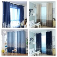 Rèm Khoen Lỗ, Rèm Treo Cửa Che Nắng Mẫu Họa Tiết THÀNH PHỐ, NHIỀU SIZE