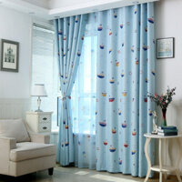 Rèm khoen lỗ treo tường, mẫu Con Tàu, trang trí chống nắng-YM21