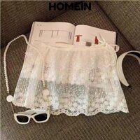 Rèm Mông HOMEIN, Váy ren Mini thêu hoa, Trang trí quần jean đa năng xuyên thấu váy ngắn dành cho nữ