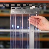 RÈM NGĂN LẠNH - RÈM NHỰA PVC TRONG XUỐT (bán theo m2)