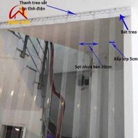 Rèm Nhựa Ngăn Lạnh Điều Hòa Trong Suốt Giá Rẻ, Tặng Kèm Phụ Kiện Treo Cao Cấp