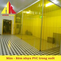 Rèm Nhựa Ngăn Lạnh, Ngăn Côn Trùng Màu Vàng Trong, Dày 2mm, (Đầy Đủ Phụ Kiện), Rèm Nhựa PVC Gía Rẻ