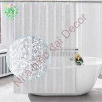 Rèm Phòng Tắm chống nước chống ẩm - PEVA hoạ tiết kẻ 3D