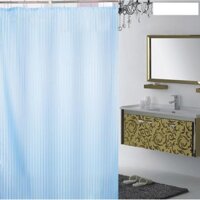 Rèm phòng tắm chống thấm nước cao 1.8m - sọc sáng xanh dương