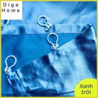 Rèm Rido Trang Trí cửa Sổ,Ri Đô Vải Cản Nắng Cực Tốt ,Lan Can Cầu Thang,Gác Xép - Màu Xanh - Rộng 1m x cao 1m3