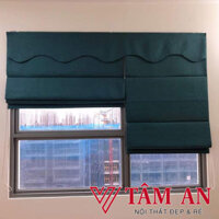 Rèm roman màu xanh RM10