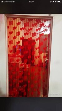 🌹🚪Rèm treo cửa đám cưới hình trái tim & chữ Hỷ 🚪 🌹