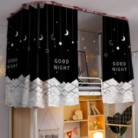 Rèm treo cửa, Rèm khoen lỗ, Rèm Dán tường TRĂNG SAO ĐÊM hiện đại nhiều kich thước