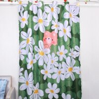 Rèm treo cửa, rèm khoen lỗ, rèm dán tường MẪU VƯỜN HOA GẤU hiện đại