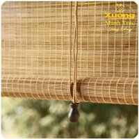 Rèm Trúc Treo Cửa Sổ 1m Cao 2m/ 2,5m Nan Cật 5 Li Sơn Pu Bóng Màu Vàng Chanh Màn Che Nắng Ngoài Trời