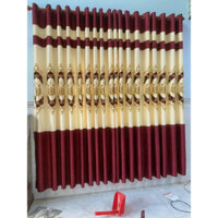 RÈM VẢI GẤM THÊU CAO CẤP MÀU ĐỎ ĐÔ SANG TRỌNG CỬA CHÍNH CỬA SỔ NHIỀU KÍCH  THƯỚC