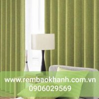 Rèm vải  gấm xanh lá