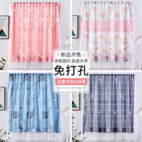 Rèm Velcro Velcro Lắp Đặt Không Đục Lỗ Rèm Tự Dính Thành Phẩm Cho thuê Rèm Phòng Ngủ Đen Dính Rèm Re