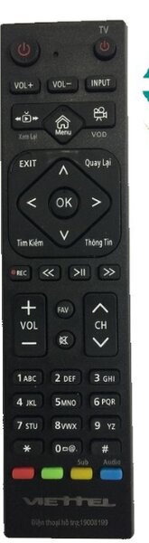 Remote ANDROID TV BOX VIETTEL TV263