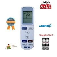 Remote Điều khiển điều hòa máy lạnh Asanzo- Hàng mới chính hãng 100% Tặng kèm Pin