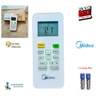 Remote Điều khiển điều hòa Midea 2 chiều Inverter- Hàng chính hãng MEDIA  mới FULLBOX  Tặng kèm Pin