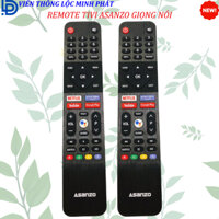 Remote điều khiển tivi Asanzo giọng nói, điều khiển TV Asanzo các dòng tivi SMART LED LCD - Tặng kèm pin