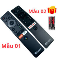 Remote điều khiển tivi Casper Mã 04, Điều Khiển TV Casper Internet Có Giọng Nói - Tặng kèm pin