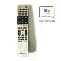 Remote Dùng Cho TV SKYWORTH Điều Khiển Tivi Bằng Giọng Nói Smart TV Netflix YouTube Prime Video Google Play Kèm Pin AAA