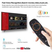 Remote G10S -  có tìm kiếm giọng nói chuột bay học lệnh cho android box - tivi thông minh