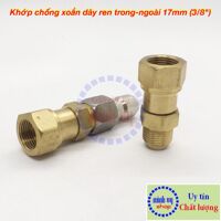 [ren 17mm] Khớp chống xoắn dây xịt của máy rửa xe áp lực cao- ren trong ren ngoài 17 mm 3/8″
