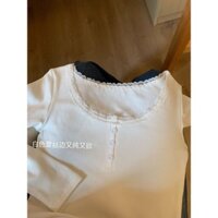 Ren Chanel Dài Tay Áo Thun Nữ Xuân 2025 Bán Chạy Học Sinh Bên Trong Đế Áo Sơ Mi Pure Desire Slim-fit Ngắn Top