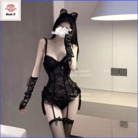 Ren đen Đồ lót gợi cảm Váy ngủ gợi cảm Bộ đồ ngủ