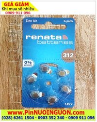 Renata PR41 _Renata 312, Pin máy trợ thính Renata PR41 _Renata 312 (1.455) chính hãng / Vỉ 6viên