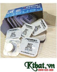 Renata SR44SW /Pin 357; Pin cúc áo 1.55v Silver Oxide Renata 357 SR44SW chính hãng, Xuất xứ Thụy Sỹ
